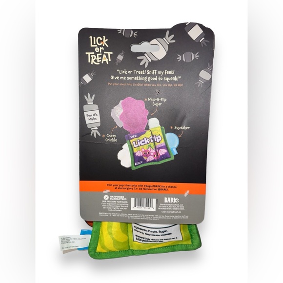 BARK FunDip Dog Toy - “Lick Dip Grape” Lick or Treat Limited Edition Collection - Picture 2 of 2